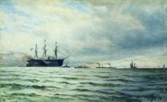 Лагорио Л. Ф. Морской пейзаж. Корабли