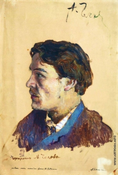Левитан И. И. Портрет писателя Антона Павловича Чехова. 1885-