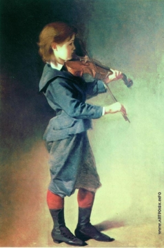 Макаров И. К. Мальчик со скрипкой. Около