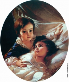 Макаров И. К. Портрет двух детей (из семьи Толстых)