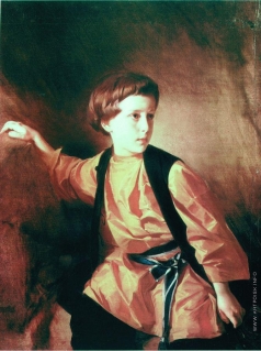 Макаров И. К. Портрет мальчика в оранжевой рубашке
