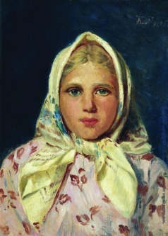 Маковский К. Е. Девочка в платке (Портрет девочки)