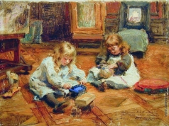 Маковский К. Е. Дети, играющие в мастерской