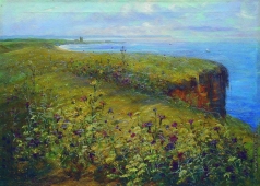 Маковский К. Е. Пейзаж (Море и цветы)
