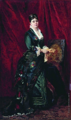 Маковский К. Е. Портрет молодой женщины в зеленом платье