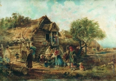 Маковский К. Е. После базара (Деревенская сцена)