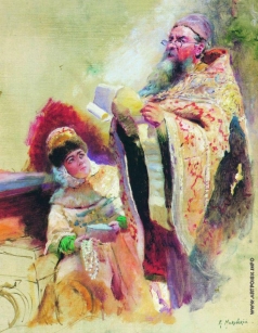 Маковский К. Е. Священник и боярыня