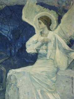 Нестеров М. В. Ангел, сидящий на гробе. 1908-