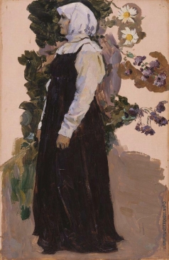 Нестеров М. В. Девушка в черном сарафане. 1910-