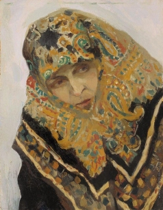 Нестеров М. В. Женщина в узорном платке. 1901-
