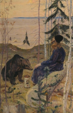 Нестеров М. В. Пустынник и медведь