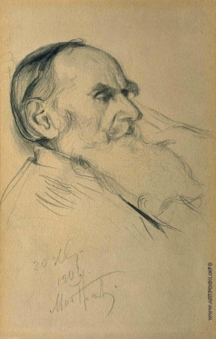 Нестеров М. В. Рисунок к портрету Л.Н.Толстого