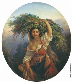 Орлов П. Н. Итальянка с цветами