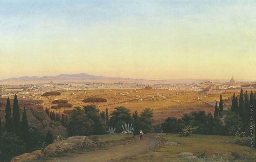 Раев В. Е. Вид Рима с горы Марио