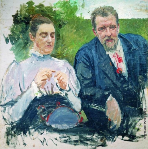Рябушкин А. П. Портрет И.Ф,Тюменева с женой