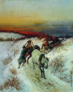Сверчков Н. Е. Зимняя дорога. Возвращение с охоты
