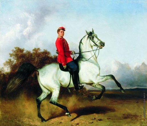 Сверчков Н. Е. Лейб-гусар на коне (Портрет К.А.Дружинина)