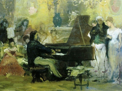 Семирадский Г. И. Шопен в салоне князя Антона Радзивилла в Берлине в 1829 году