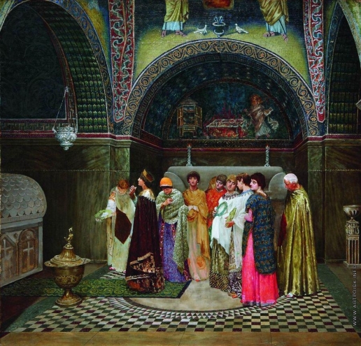 Смирнов В. С. Утренний выход византийской царицы к гробницам своих предков. 1889-