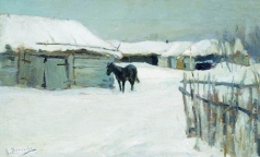 Степанов А. С. Деревня зимой. 1900-