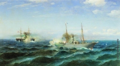Судковский Р. Г. Бой парохода "Веста" с турецким броненосцем "Фехти-Буленд" в Черном море 11 июля 1877 года
