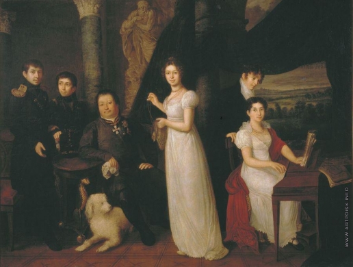 Тропинин В. А. Семейный портрет графов Морковых