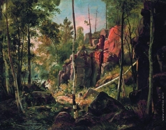 Шишкин И. И. Вид на острове Валааме (Местность Кукко). 1859-