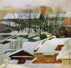 Шишкин И. И. Городские крыши зимой
