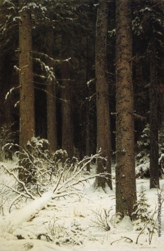 Шишкин И. И. Еловый лес зимой