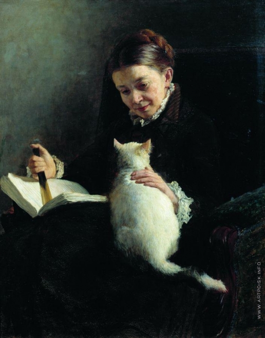 Ярошенко Н. А. Портрет дамы с кошкой