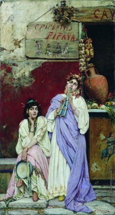 Сведомский П. А. Две римлянки с бубном и флейтой