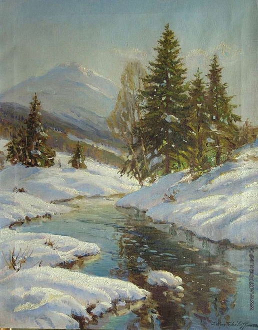 Вещилов К. А. Зимний пейзаж с рекой