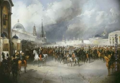 Виллевальде Б. П. Торжественный въезд Их Императорских Величеств в Москву перед Священным коронованием 17 августа 1856 года