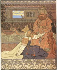 Билибин И. Я. Иллюстрация к былине «Вольга». Царь и Царица